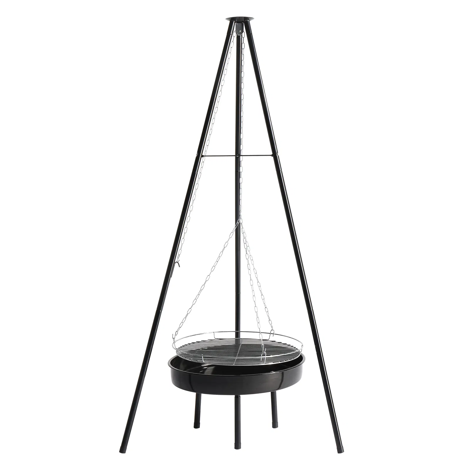 Campfire Tripod Grill, Adjustable Height BBQ Grill